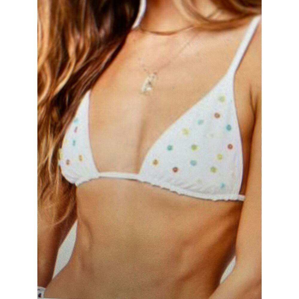 NWT l*Space Brittany beaded triangle bikini top XL